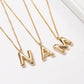 3D Bubble Letters Custom Initial Necklace CN1130