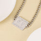 Custom Initial Diamond Necklace Nameplate QSN3047