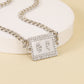 Custom Initial Diamond Necklace Nameplate QSN3047