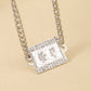 Custom Initial Diamond Necklace Nameplate QSN3047