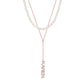 Custom Vertical Name Pearl Necklace Set – Personalized CZ Letter Pendant Layered Necklace-QZN3792