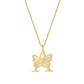 A-Z Crystal Butterfly Letter Necklace SSN3001