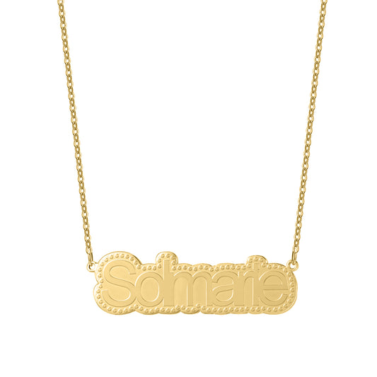 Corrosion  Nameplate Name Necklace QFN3003