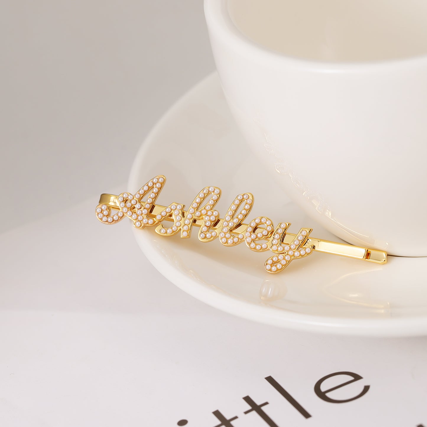 Custom Crystal Name Hair Clip QHZ-H8442