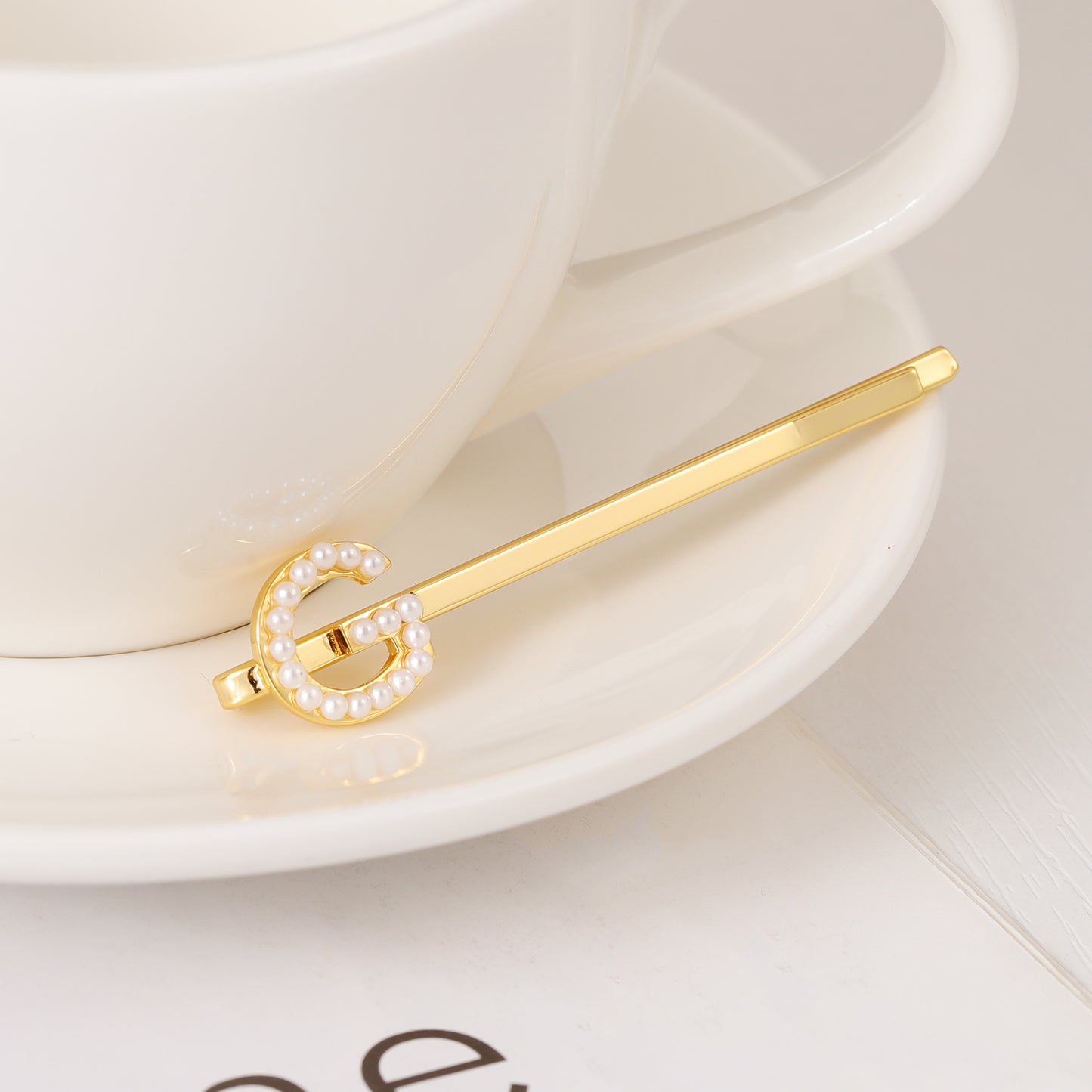 Custom Crystal Initial Letter Hair Clip QHZ-H8443