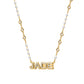Double Layer Crystal Name Necklace  MN2185