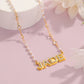 Double Layer Crystal Name Necklace  MN2185