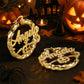 Custom Name Halloween Pumpkin Twisted Hoop Earrings, Personalized Name Hoops with Pumpkin , Custom Halloween Party Earrings Gift-HE3787