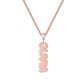 Custom Bubble Name Necklace, Horizontal & Vertical  Pendant Necklace-KCN3805