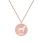 Custom Dog Name Disc Necklace, Personalized Cut‑Out Dog Silhouette Pendant, Pet Memorial Jewelry Gift for Dog Lover-QN3814