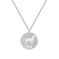 Custom Dog Name Disc Necklace, Personalized Cut‑Out Dog Silhouette Pendant, Pet Memorial Jewelry Gift for Dog Lover-QN3814