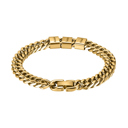 Custom Engraved Cuban Bracelet , Personalized Stainless Steel Chain Bracelet Gift for Him-SB3809
