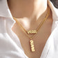 Custom Bubble Name Necklace, Horizontal & Vertical  Pendant Necklace-KCN3805