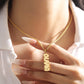 Custom Bubble Name Necklace, Horizontal & Vertical  Pendant Necklace-KCN3805