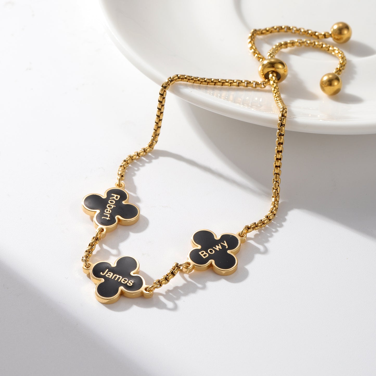 Personalized Clover Name Bracelet For Women  - CFB4040
