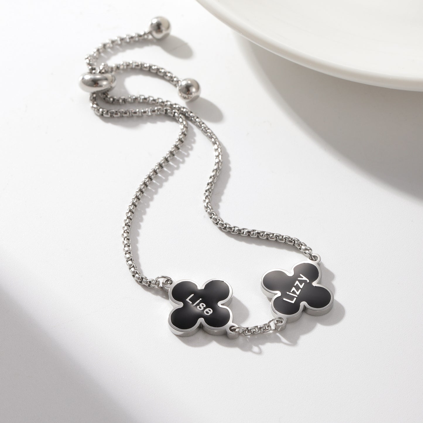 Personalized Clover Name Bracelet For Women  - CFB4040