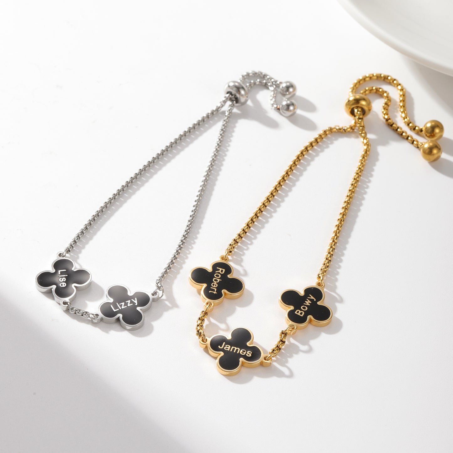 Personalized Clover Name Bracelet For Women  - CFB4040