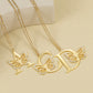 A-Z Crystal Butterfly Letter Necklace SSN3001