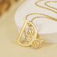A-Z Crystal Butterfly Letter Necklace SSN3001