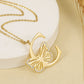 A-Z Crystal Butterfly Letter Necklace SSN3001