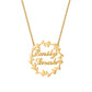 Wreath Necklace With Name QN877