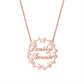 Wreath Necklace With Name QN877