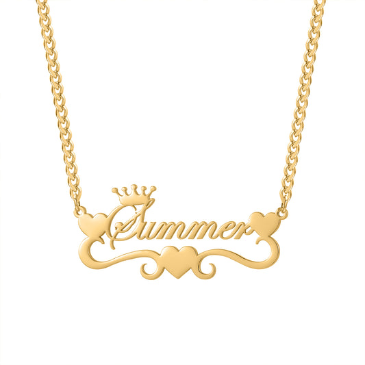 Pendent With Heart Gold Necklace For Women QN881
