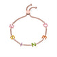 Custom Colorful Letter Bracelet QB870