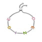 Custom Colorful Letter Bracelet QB870