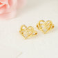 Initials Letters Heart Ring   QFR3088