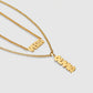 Custom Bubble Name Necklace, Horizontal & Vertical  Pendant Necklace-KCN3805