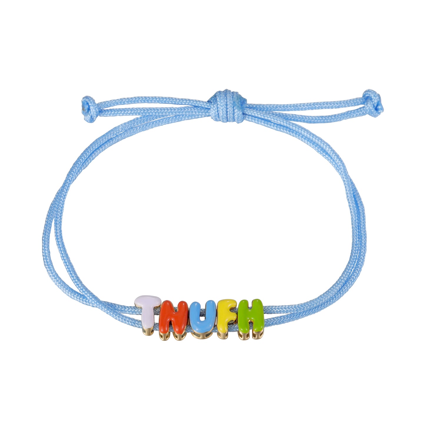 Personalized 3D Colorful Bubble Letter Bracelet Cute Name Jewelry - SCS3638