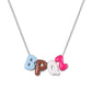 Custom 3D Enamel Bubble Letter Necklace - SCS3629