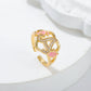 Initials Letters Heart Diamond Ring   SSS3006
