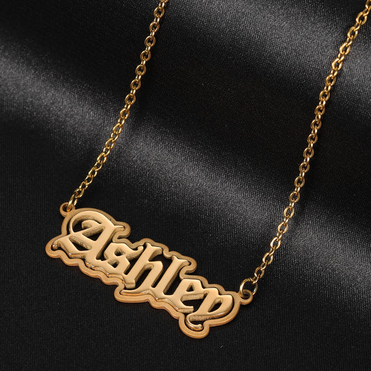 Personalized Charm Double Names Necklaces  QN20987
