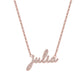 3D Custom Zircon Name Necklace Gold  Artistic Script Letters Gift For Women Gift-3DN3841