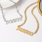 Custom Name Necklace With Texture QFN3142