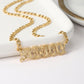 Custom Name Necklace With Texture QFN3142