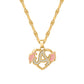 Initials Letters Heart Diamond Necklace SSS3006