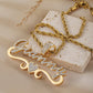 Personalized Stainless Steel Name Necklace With Rhinestones-QHN3656