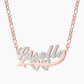 Custom Double Plated Cupid's Love Name Necklace QN795