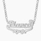 Custom Double Plated Heart Name Necklace QN794