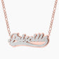 Customized Double Plated Varsity Name Necklace QN799