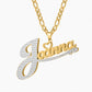 Custom Double 18K Gold Plated Name Necklace QN797