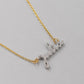 3D Custom Zircon Name Necklace Gold  Artistic Script Letters Gift For Women Gift-3DN3841
