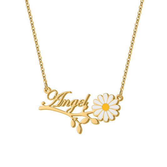 Sunflower Name Necklace QN858