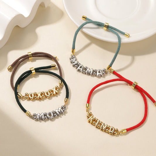 Bracelet Losange Gravé Avec Bracelet Nom Diamant MB1753