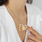 A-Z Crystal Butterfly Letter Necklace SSN3001
