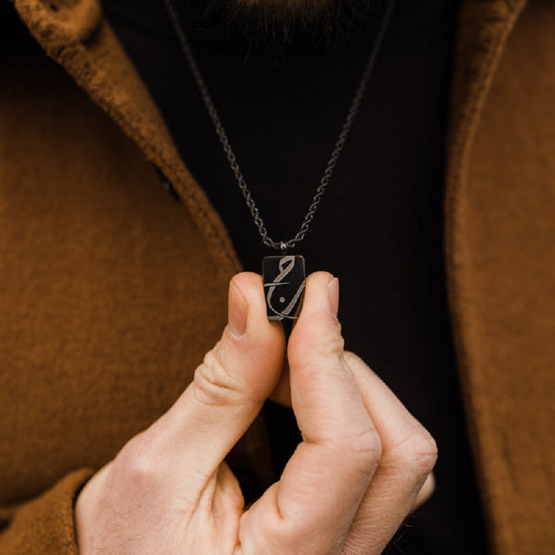 Calligraphy Arabic Rectangle Pendant MN2012