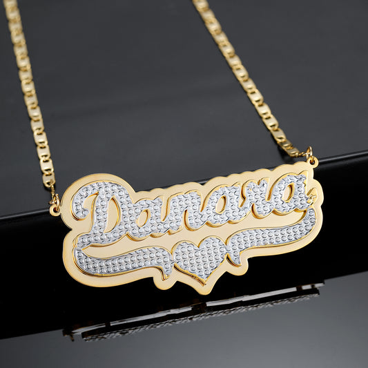 Customized Double Name Necklace QN382